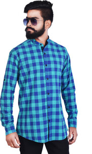 Wild Hunk Men's Checkered Casual Multicolor Shirt