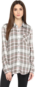 Mayra Women's Checkered Casual Multicolor Shirt