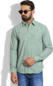 Checkered Casual Green Shirt 