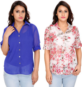 2 Day Women's Floral Print Casual Multicolor Shirt