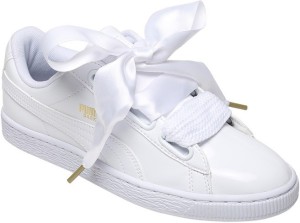 puma basket heart patent wn's sneakers for women(white)
