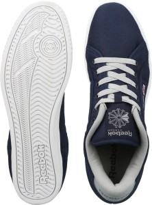 reebok court navy blue sneakers