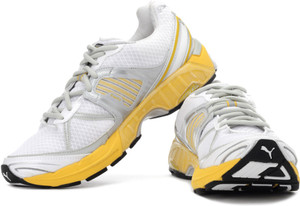 PUMA Complete Vectana 3 Running Shoes For Men Buy White Spectra Yellow Puma Silver Color PUMA Complete Vectana 3 Running Shoes For Men Online at