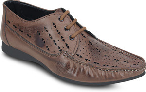 Get Glamr Perforated Lace Ups Boat Shoes