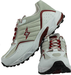 Sparx Sporty And Good Looking Red Silver Running Shoes For Men