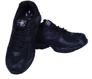 sparx black running shoes