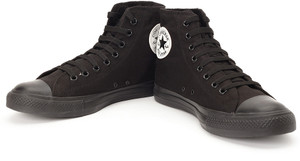 Black colour top canvas shoes