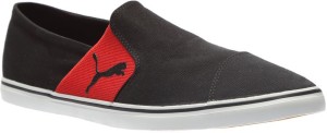 puma elsu v2 slip on dp loafers for men(red, black)