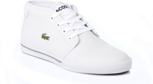 LACOSTE Mens White Ampthill Leather Trainers Casual Shoes For Men - Buy White Color Mens White Ampthill Leather Trainers Casual Shoes For Men Online at Best Price - Shop Online for