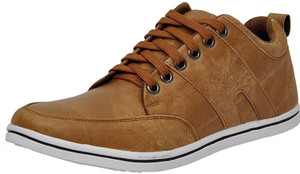 CoolSwagg Men's Stylish Leather Sneakers, Canvas Shoes
