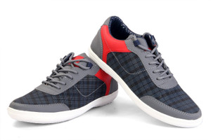Shoe Island Shepherd's Check Blue Casuals