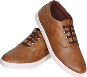 Brown colour canvas shoes store