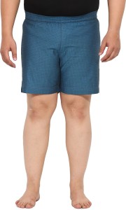 John Pride Printed Men's Blue Bermuda Shorts