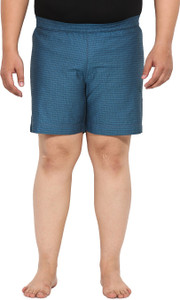 John Pride Printed Men's Blue Bermuda Shorts