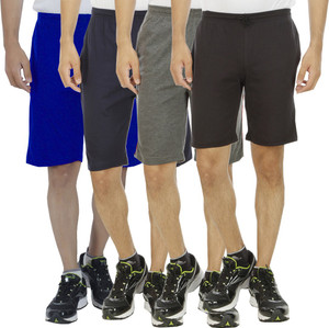 Kritika's World Solid Men's Multicolor Denim Shorts