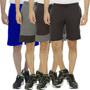 Kritika's World Solid Men's Multicolor Denim Shorts