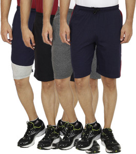 Christy World Solid Men's Multicolor Sports Shorts