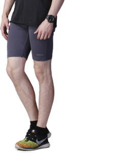 Athena Solid Men's Grey Gym Shorts
