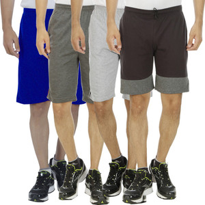 Kritika's World Solid Men's Multicolor Denim Shorts