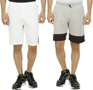 Kritika's World Solid Men's Multicolor Sports Shorts
