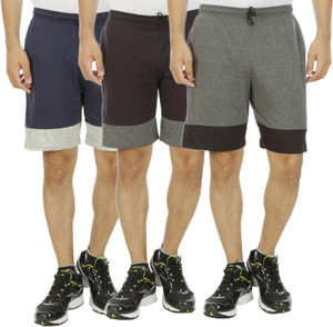 KRITIKA'S WORLD Solid Men's Multicolor Sports Shorts