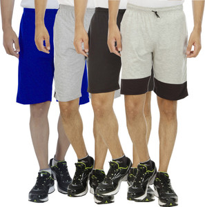 Kritika's World Solid Men's Multicolor Denim Shorts
