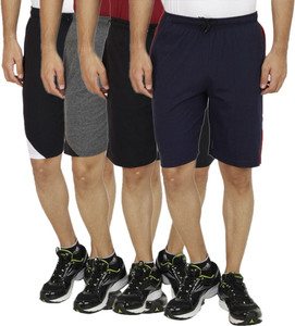 Christy World Solid Men's Multicolor Basic Shorts
