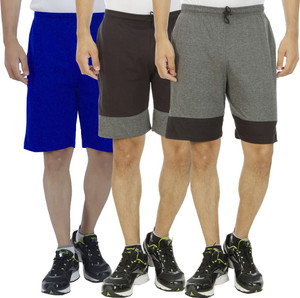 Kritika's World Solid Men's Multicolor Denim Shorts
