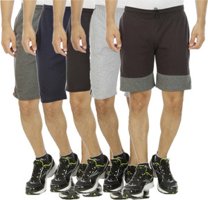 Kritika's World Solid Men's Multicolor Sports Shorts