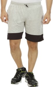Kritika's World Solid Men's Grey Sports Shorts