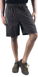 0-Degree Solid Men's Grey Chino Shorts
