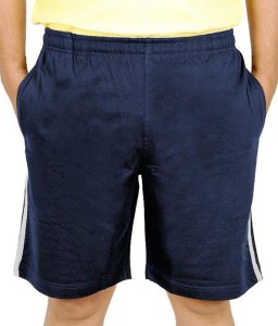 Kritika's World Solid Men's Blue Sports Shorts