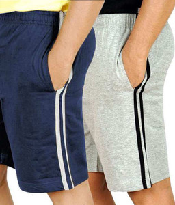 Kritika's World Solid Men's Multicolor Sports Shorts