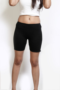 Design Classics Solid Women's Black Boxer Shorts