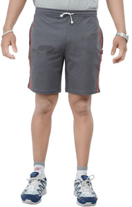 Tees Tadka Solid Men's Grey Sports Shorts