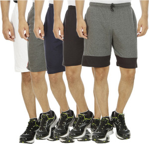 Kritika's World Solid Men's Multicolor Sports Shorts