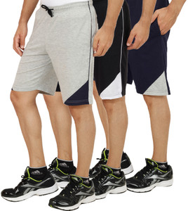 Christy World Solid Men's Multicolor Basic Shorts