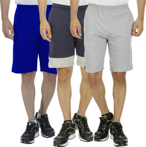 Kritika's World Solid Men's Multicolor Denim Shorts