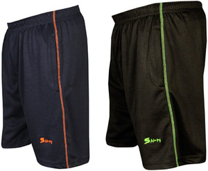 sampy Solid Men & Women Black, Blue Sports Shorts, Basic Shorts, Gym Shorts, Night Shorts, Cycling Shorts, Running Shorts, Baggy Shorts