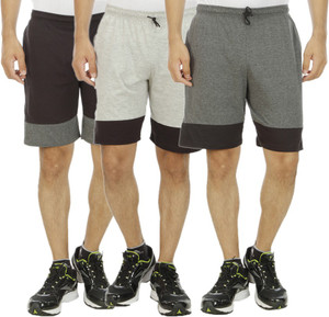KRITIKA'S WORLD Solid Men's Multicolor Sports Shorts