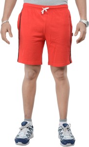 Tees Tadka Solid Men's Red Sports Shorts
