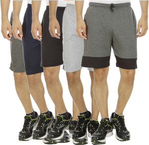 Kritika's World Solid Men's Multicolor Sports Shorts