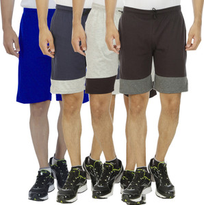 Kritika's World Solid Men's Multicolor Denim Shorts