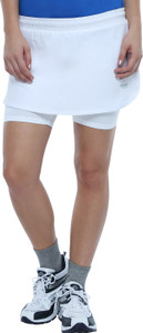 2Go Solid Women's White Sports Shorts