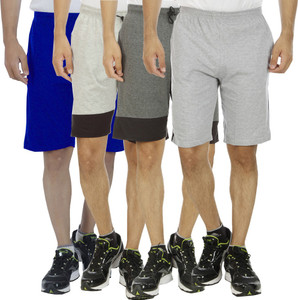 Kritika's World Solid Men's Multicolor Denim Shorts