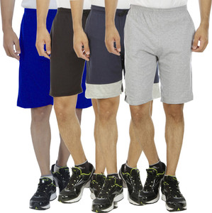 Kritika's World Solid Men's Multicolor Denim Shorts