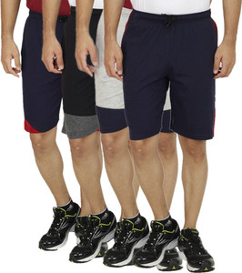 Christy World Solid Men's Multicolor Basic Shorts