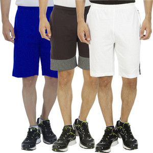 Kritika's World Solid Men's Multicolor Denim Shorts