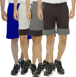 Kritika's World Solid Men's Multicolor Denim Shorts