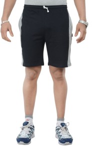 Tees Tadka Solid Men's Black, Grey Sports Shorts